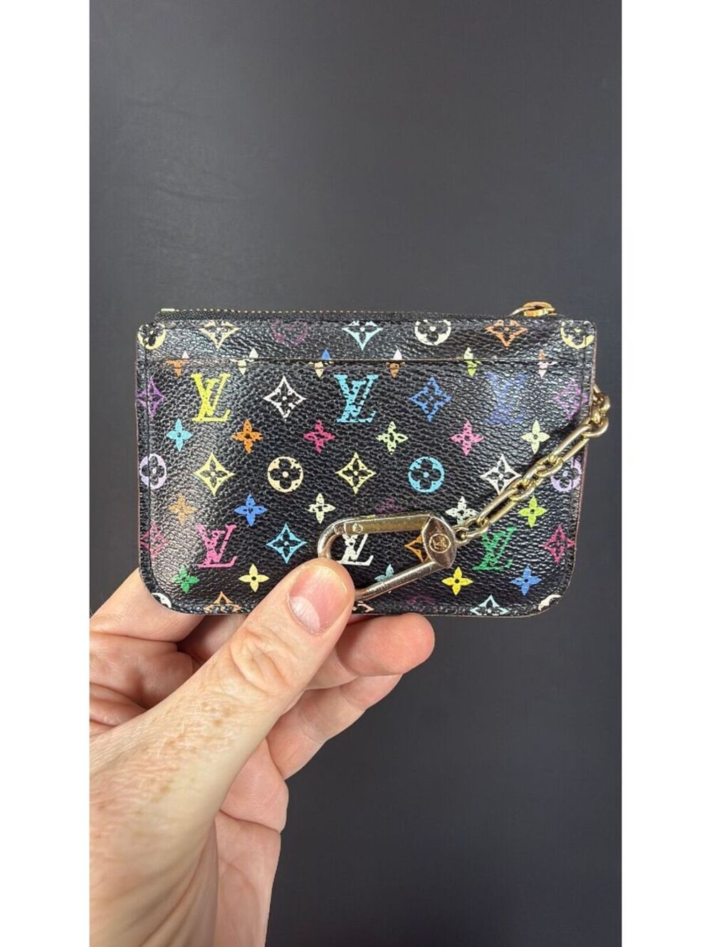 Louis Vuitton Black Murakami Large Key Cles